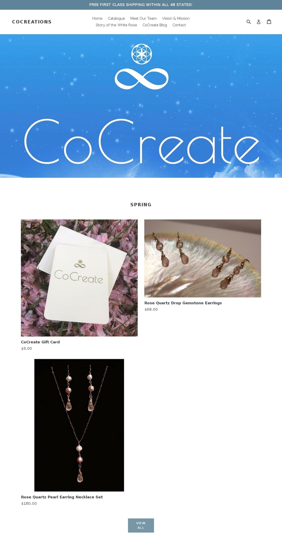 cocreatesacredscents.com — Shopify storefront screenshot