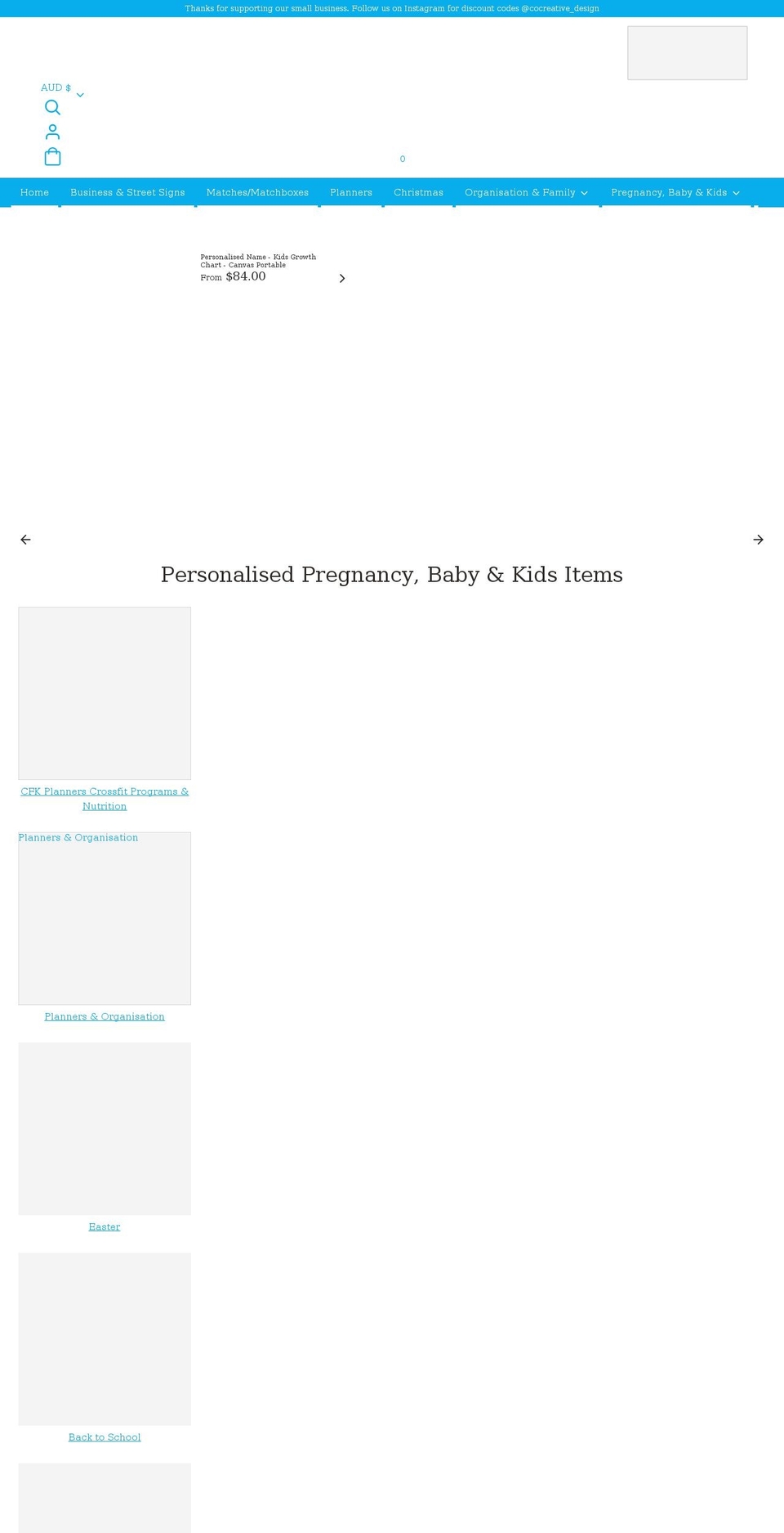 cocreativedesign.com.au shopify website screenshot