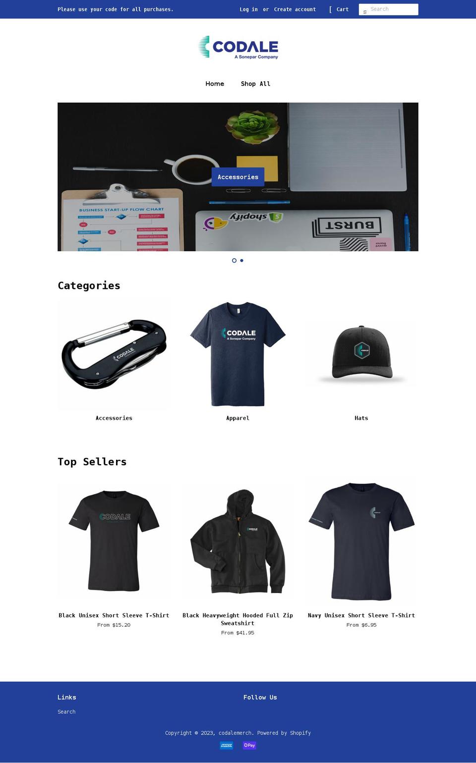 codalemerch.com shopify website screenshot