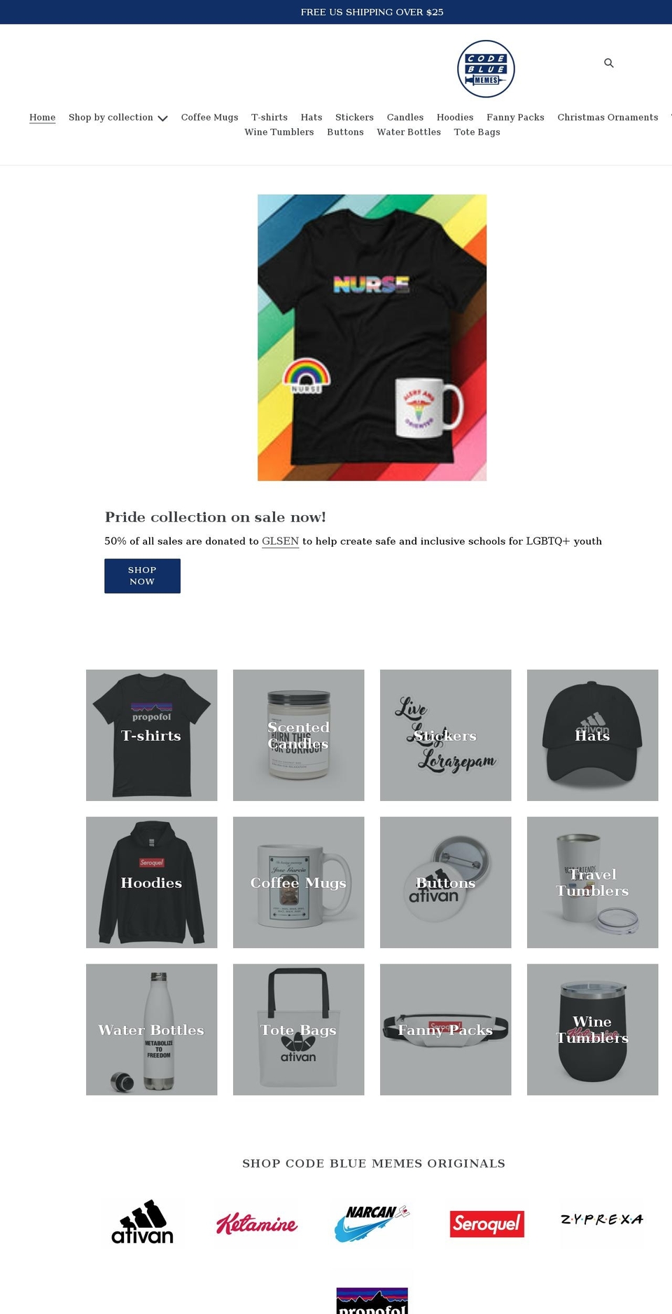codebluememes.com shopify website screenshot