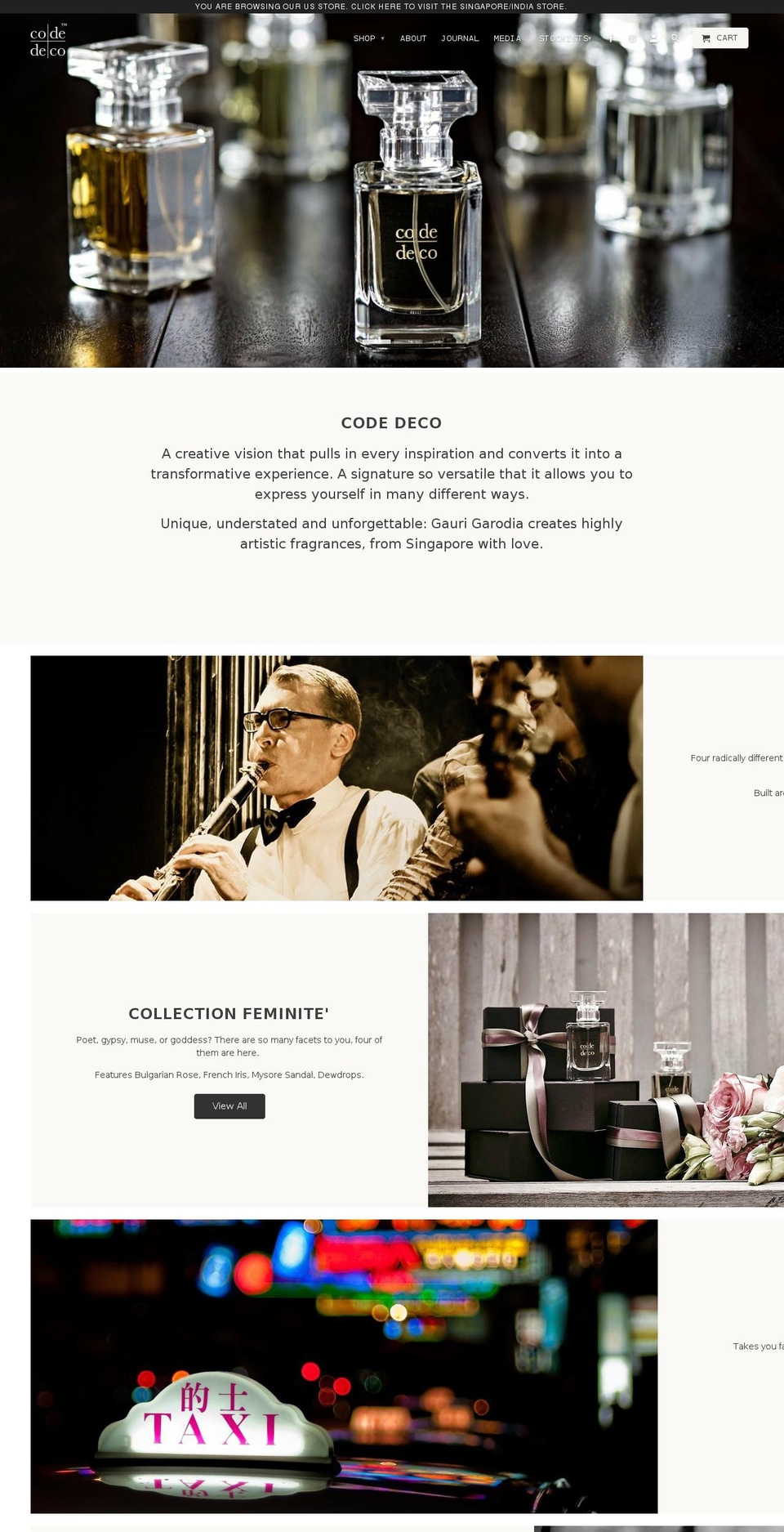 codedecoperfume.com — Shopify storefront screenshot