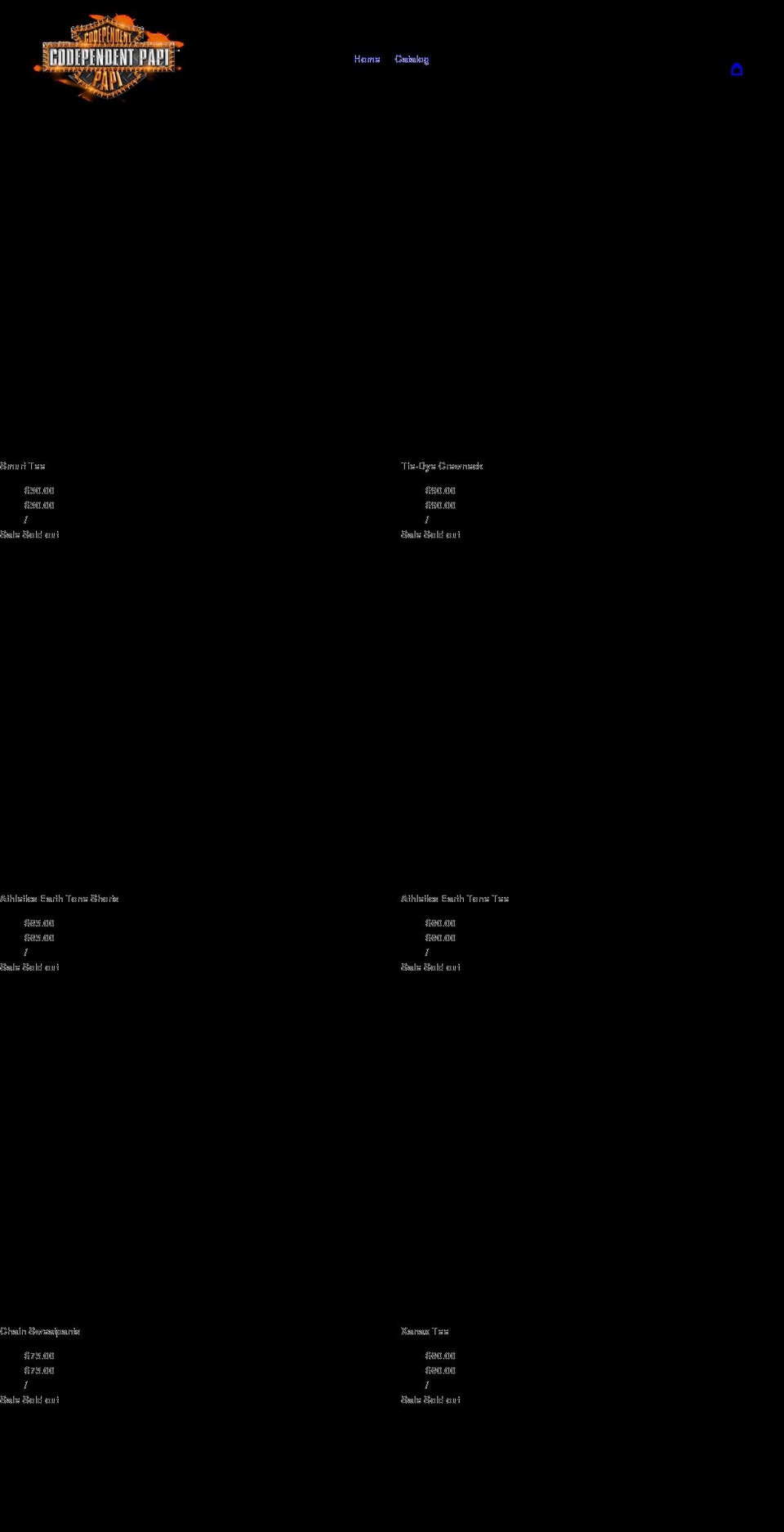 codependent-papi.com shopify website screenshot