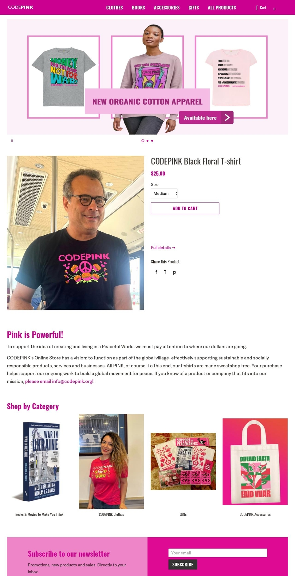 codepink.myshopify.com shopify website screenshot