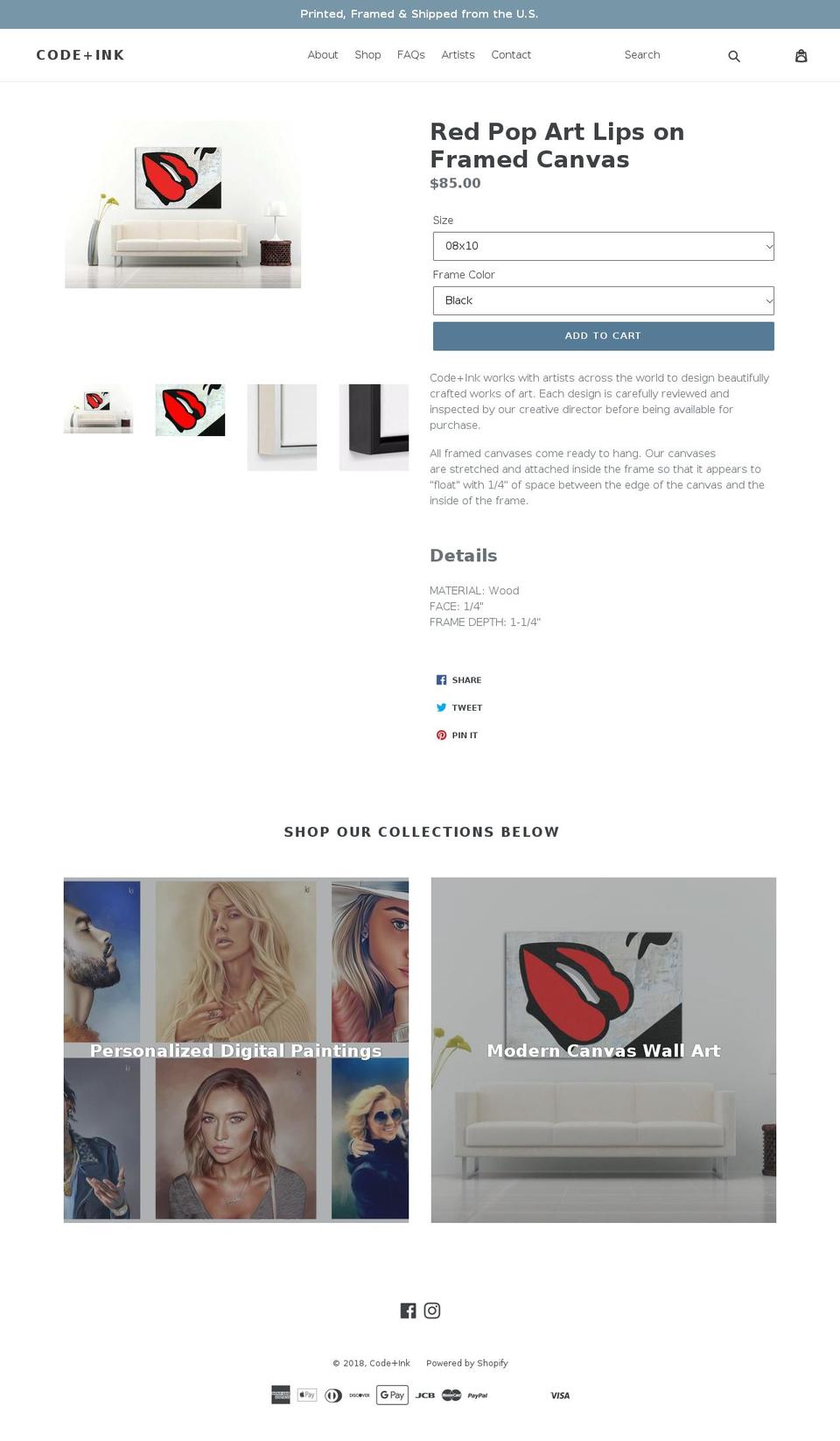 codeplusink.com — Shopify storefront screenshot