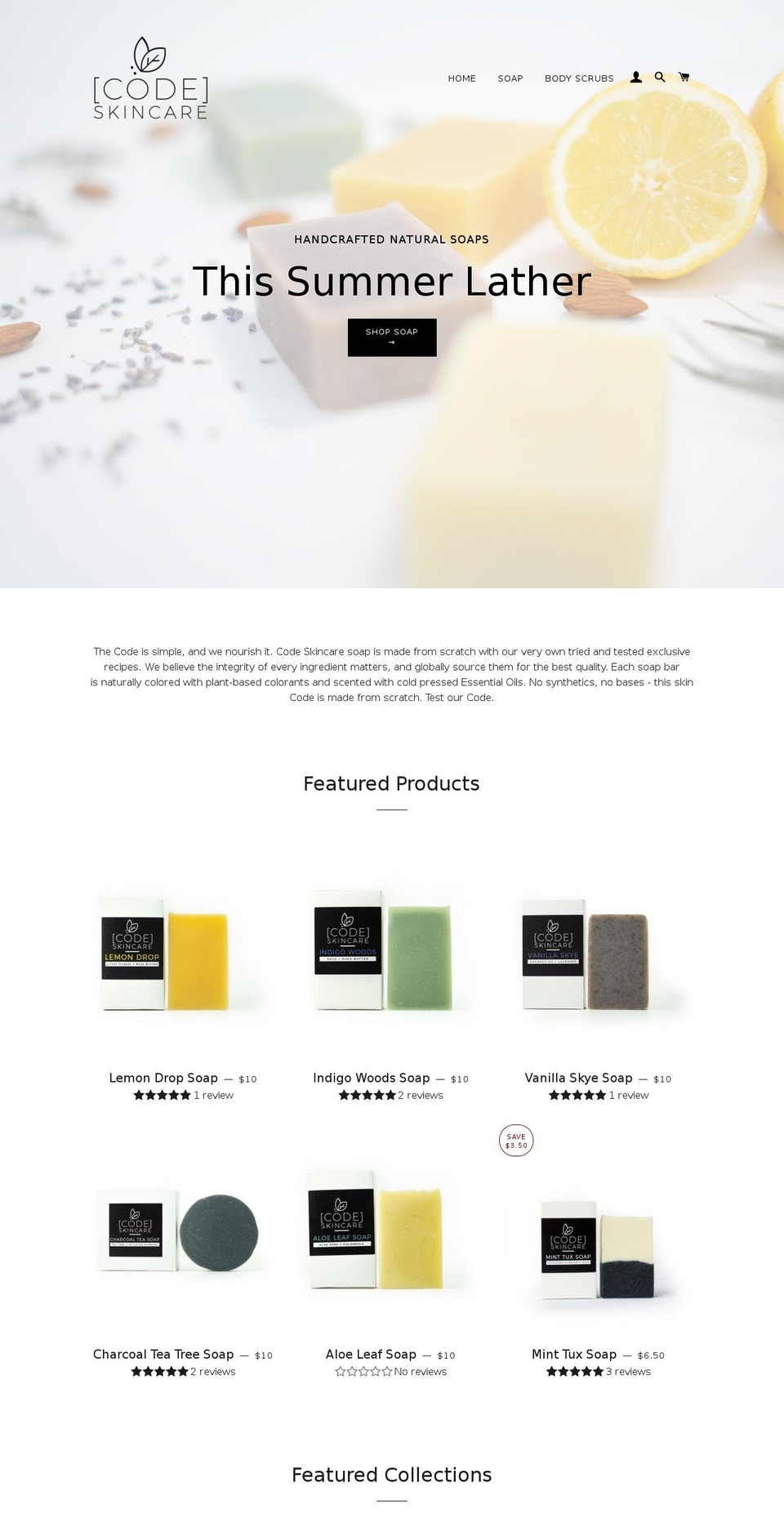 codeskincare.com — Shopify storefront screenshot