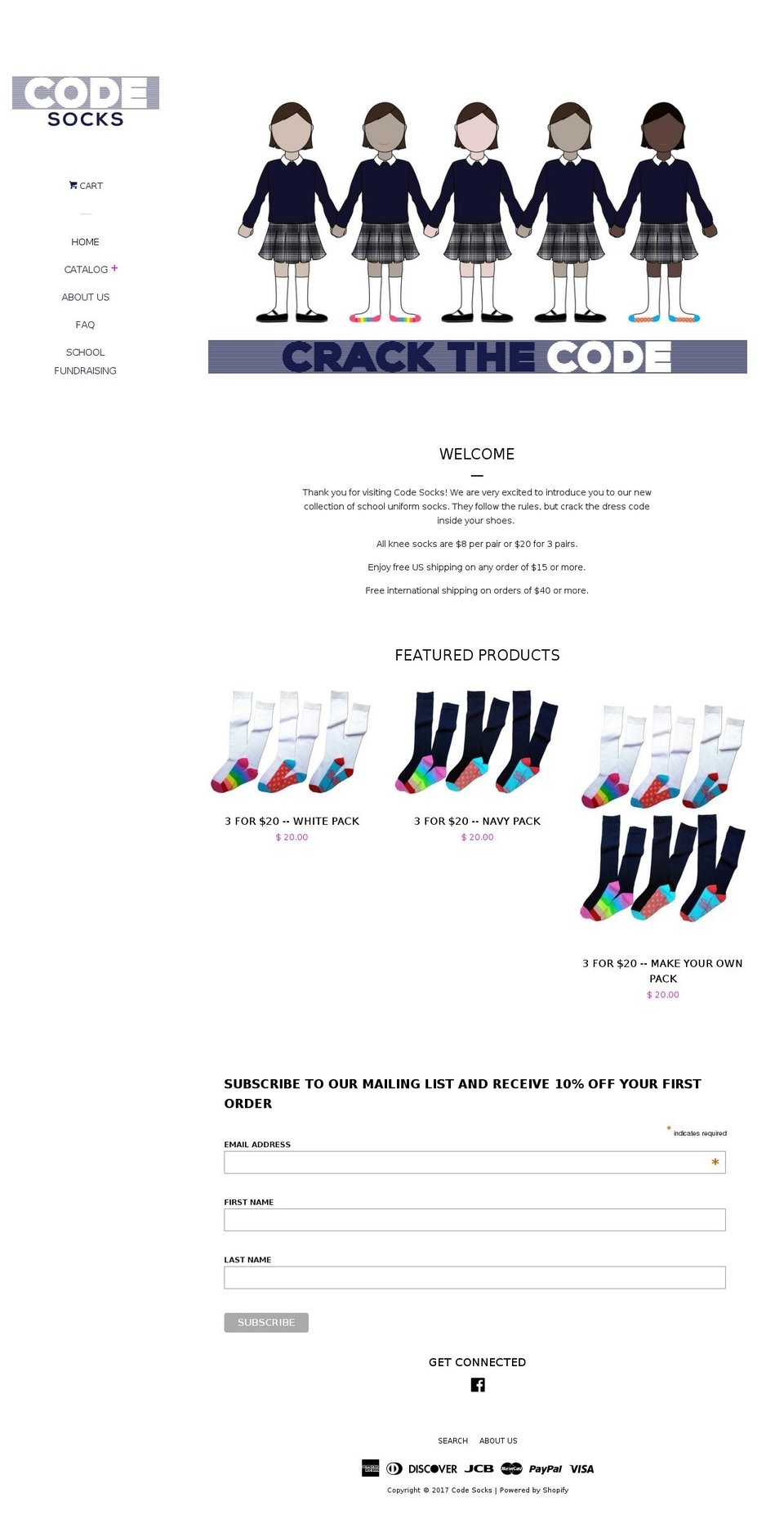 codesocks.com shopify website screenshot