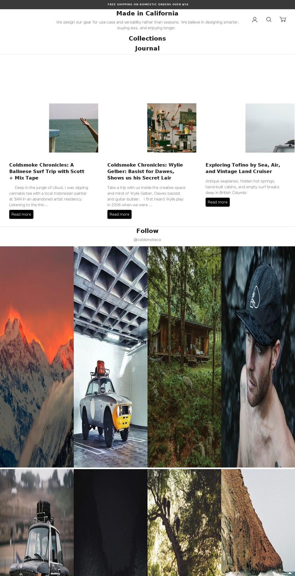 Coldsmoke (based on Ira) Shopify theme site example codsmoke.com