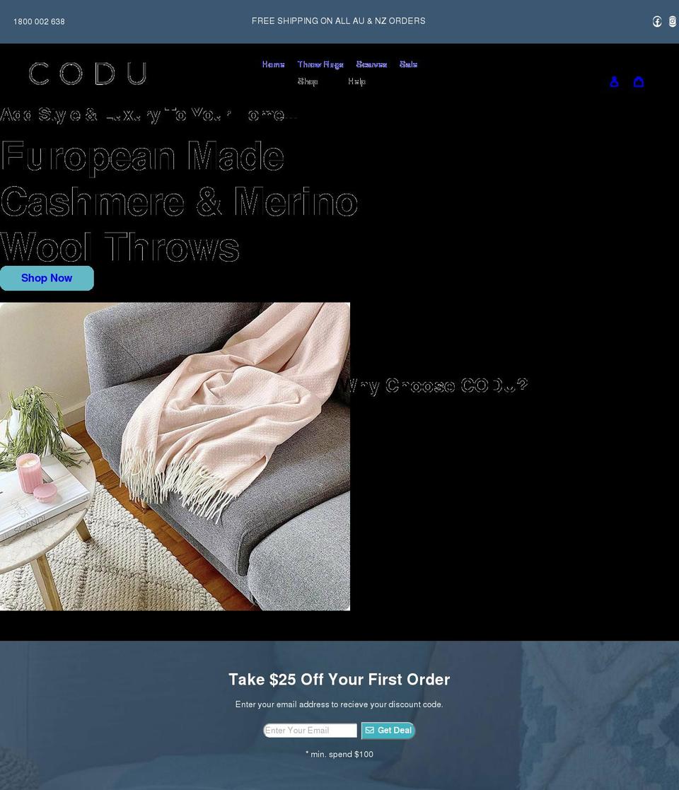 codu.com.au shopify website screenshot
