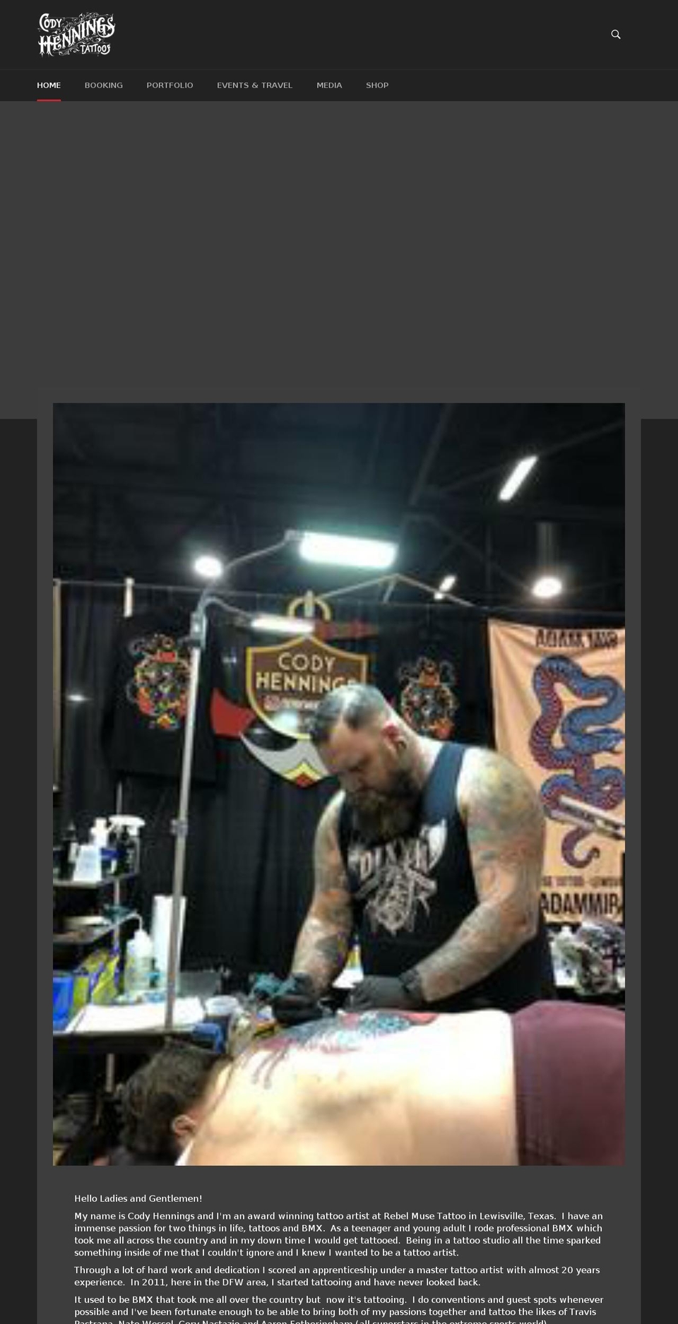 codyhennings.com shopify website screenshot