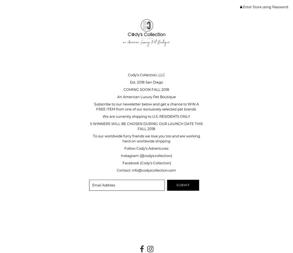 codyscollection.com — Shopify storefront screenshot