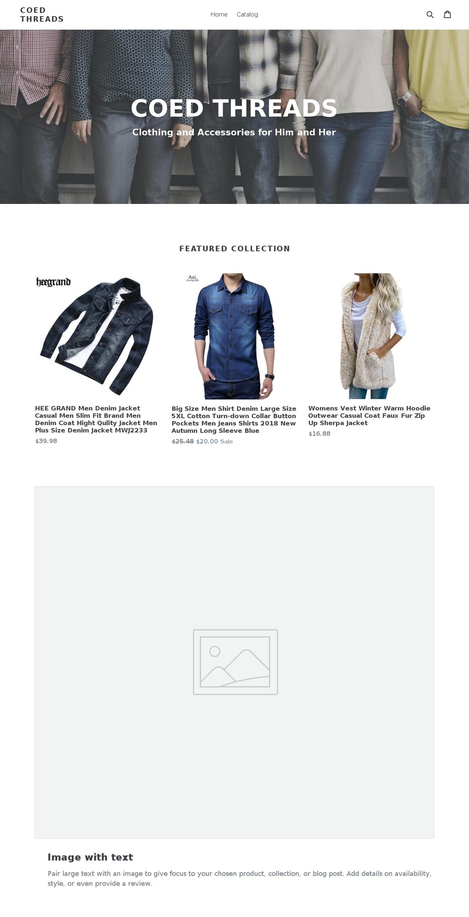 coedthreads.com — Shopify storefront screenshot