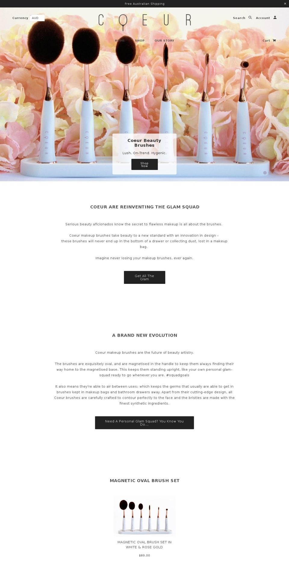 coeurbrush.com — Shopify storefront screenshot