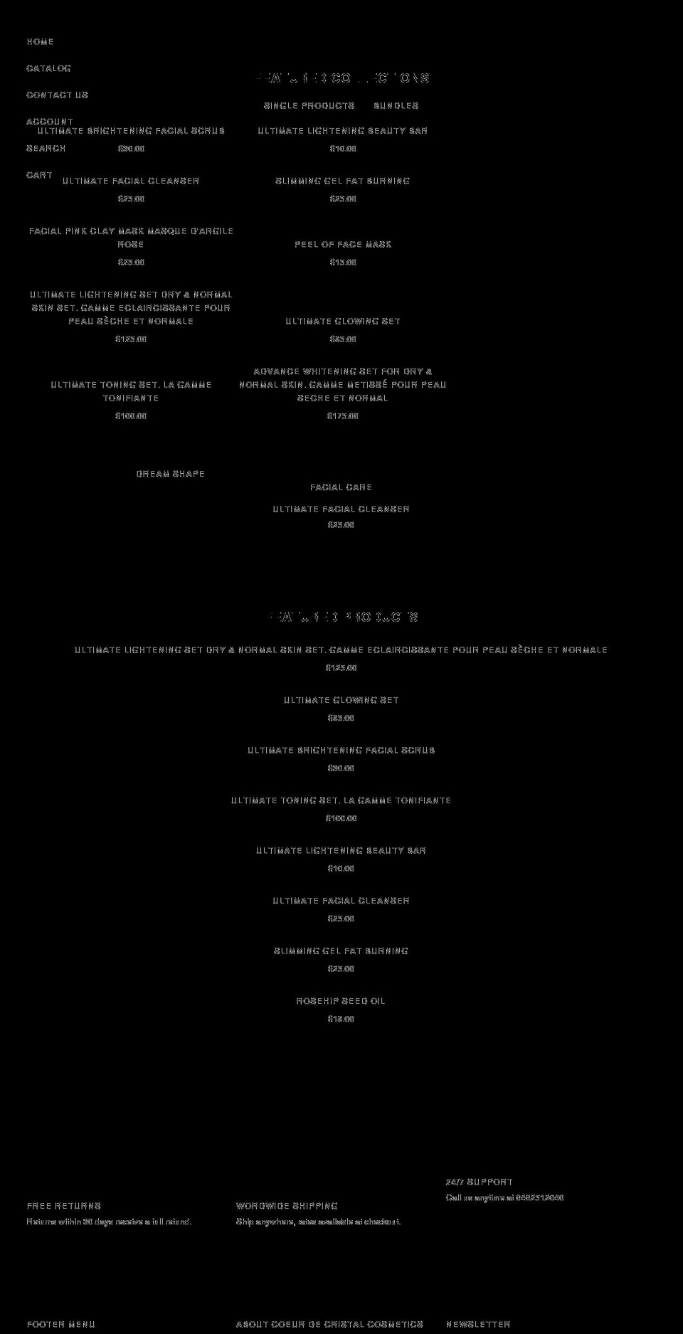 coeurdecristals.com shopify website screenshot