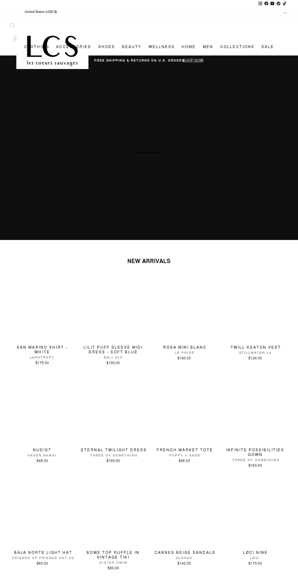 coeurssauvages.com shopify website screenshot