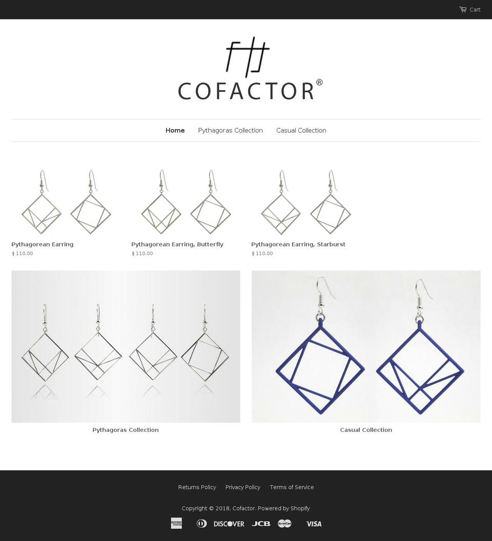 cofactordesigns.com — Shopify storefront screenshot