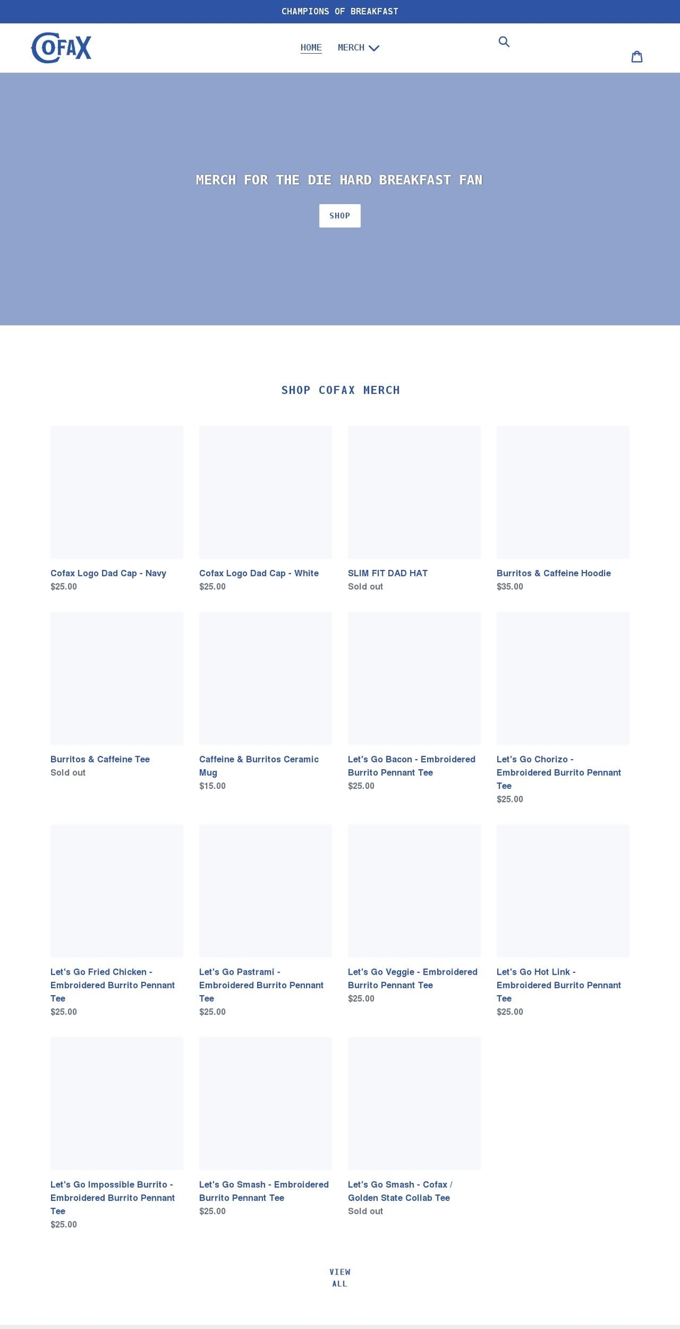 cofax.myshopify.com shopify website screenshot