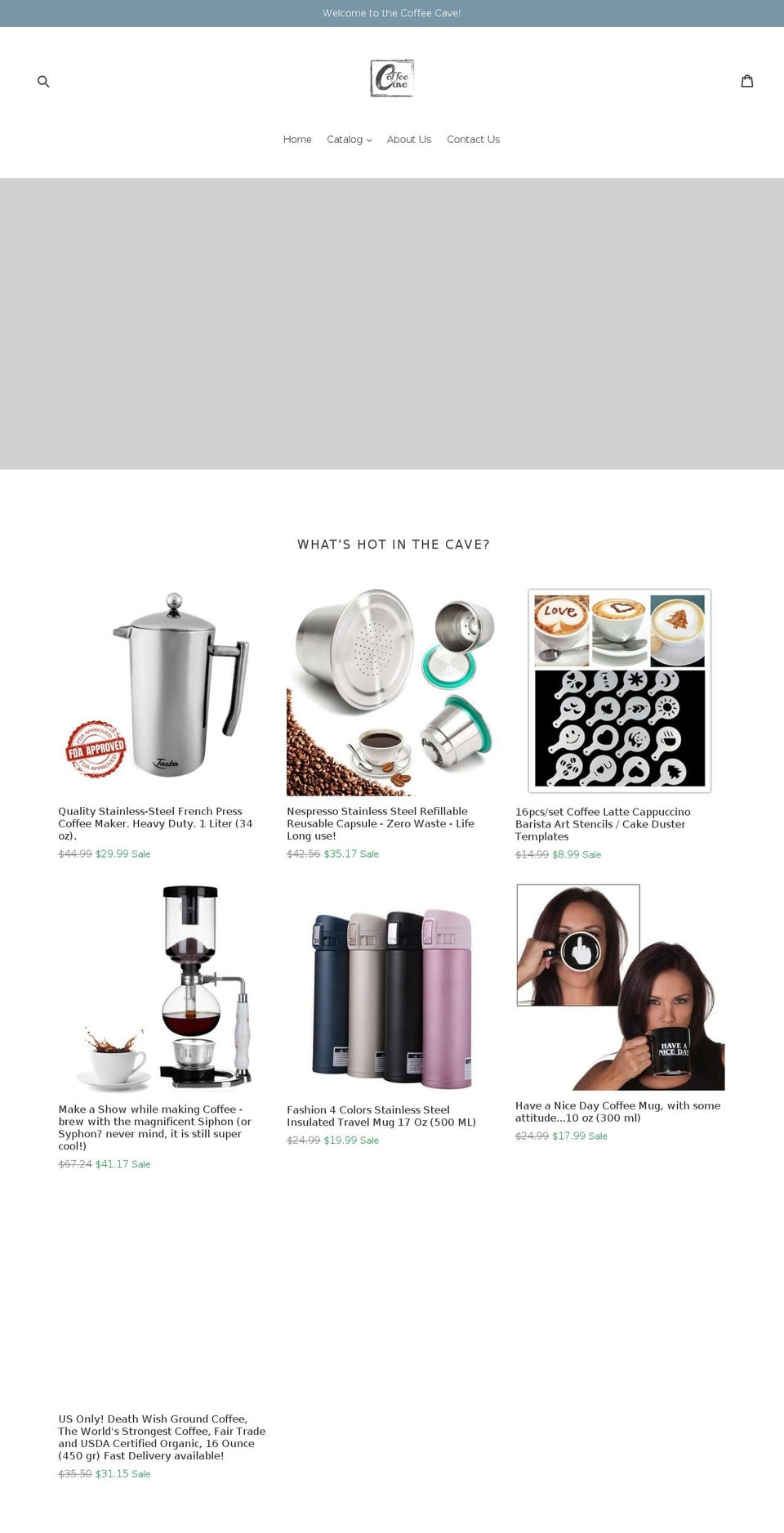 coffee-cave.com — Shopify storefront screenshot