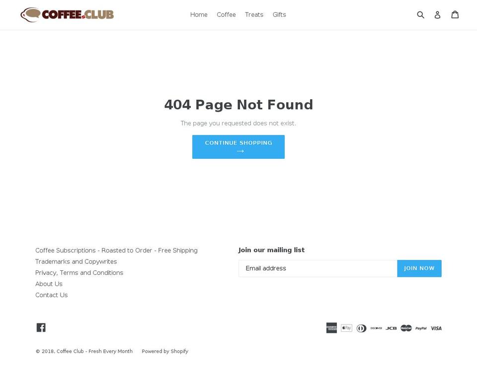 Copy of Debut - Shopify Edit Shopify theme site example coffee-club.com