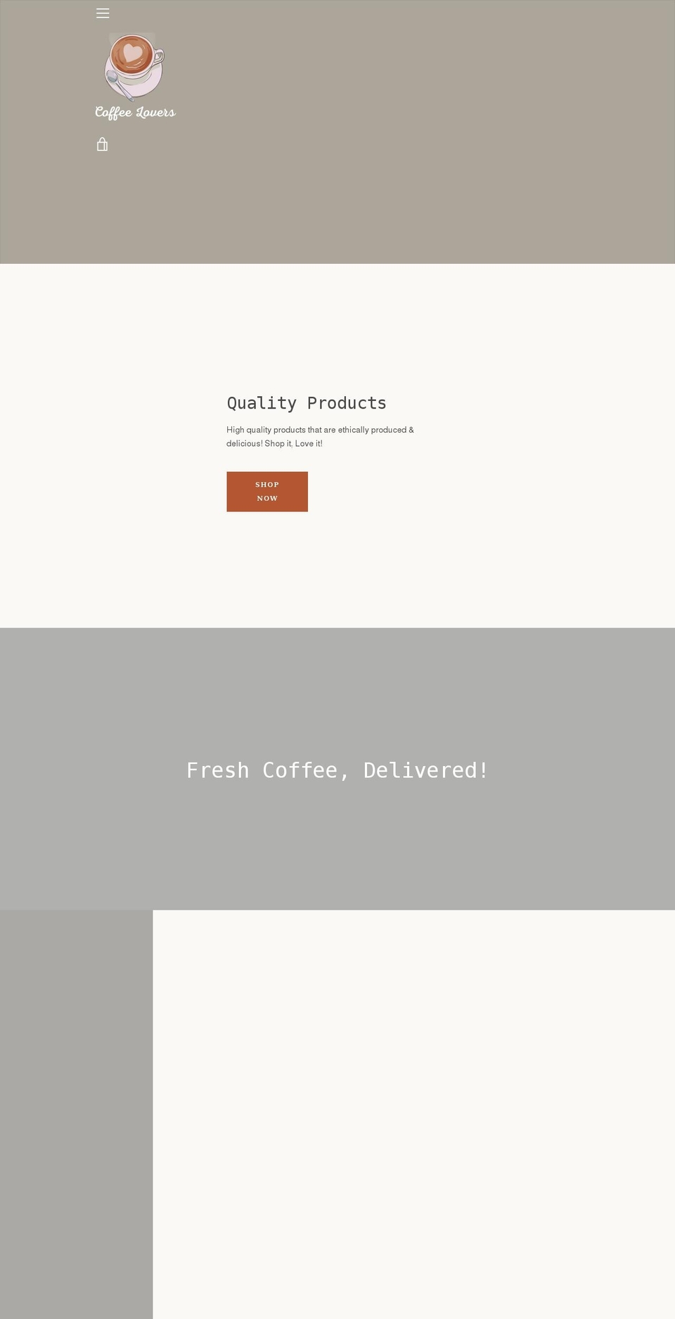 coffee-lovers.shop shopify website screenshot