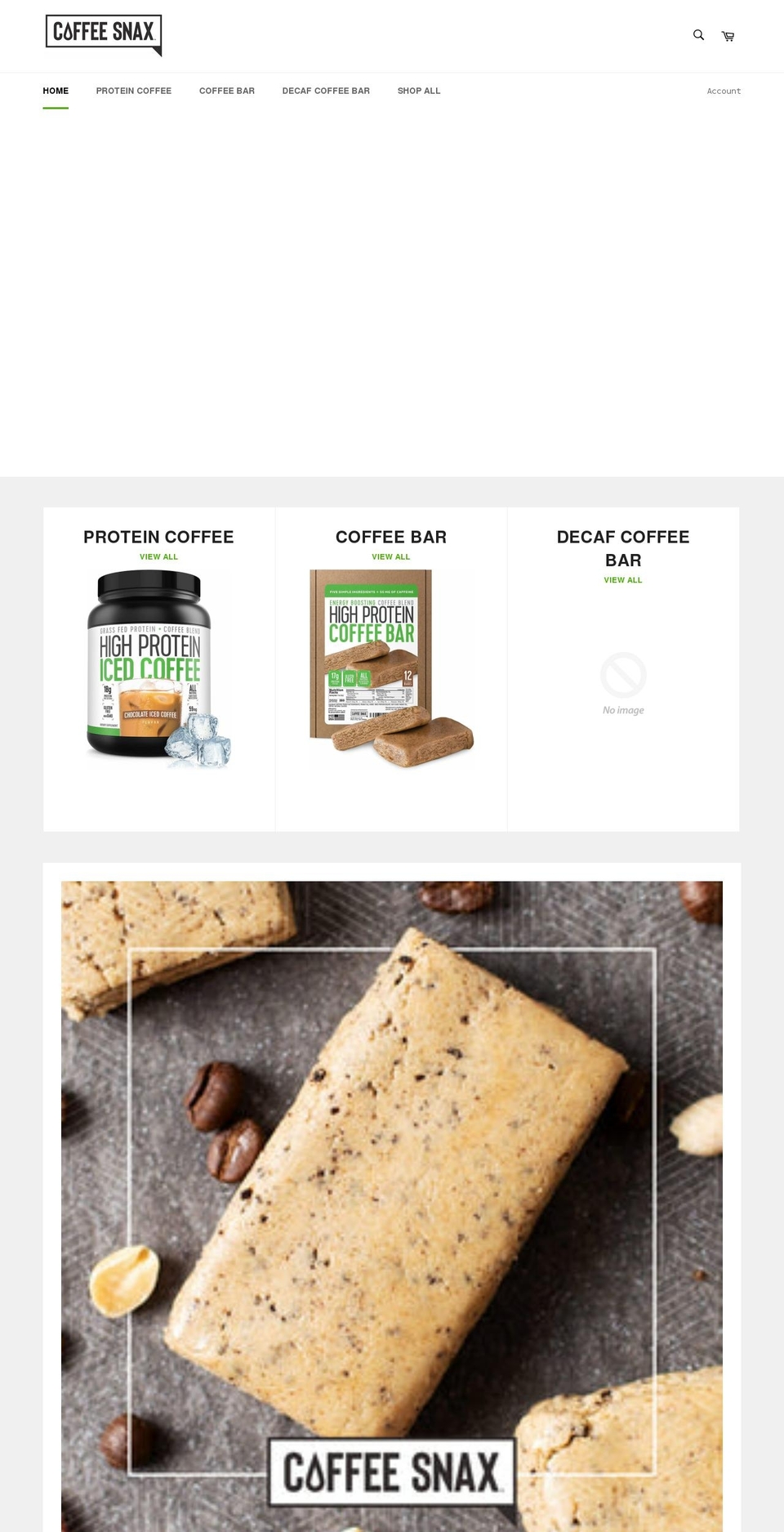 coffee-snax.com shopify website screenshot
