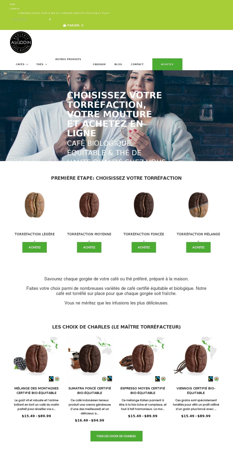 coffee.ca shopify website screenshot