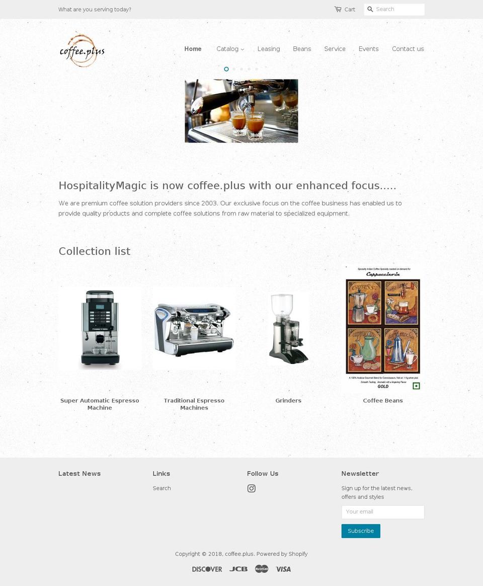 coffee.plus shopify website screenshot
