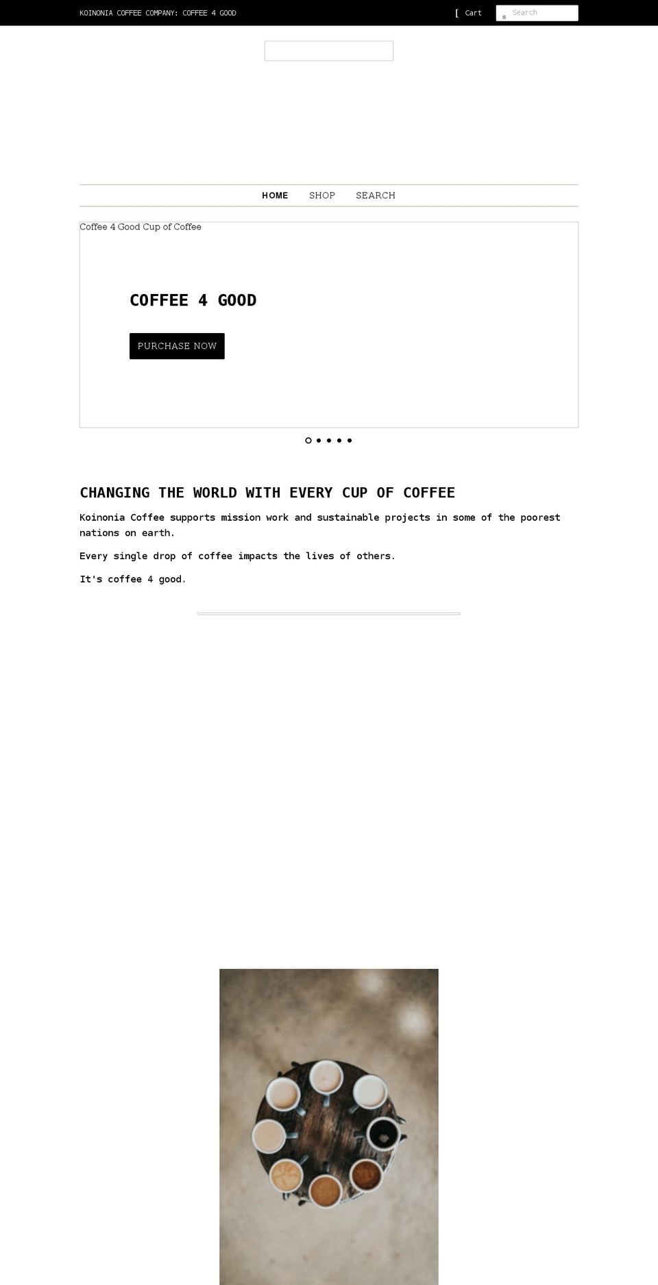 coffee4good.net shopify website screenshot