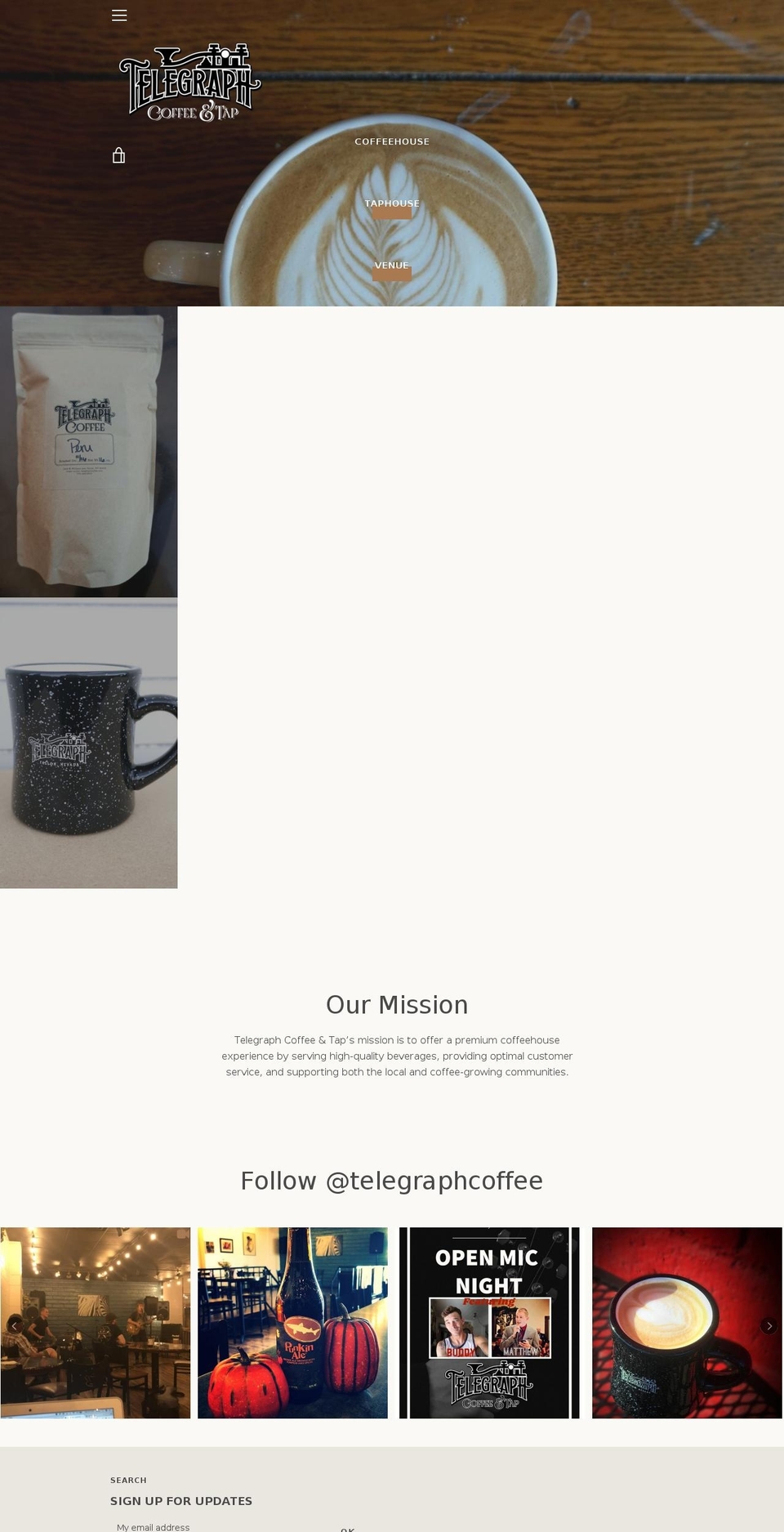 coffeeandtap.com shopify website screenshot