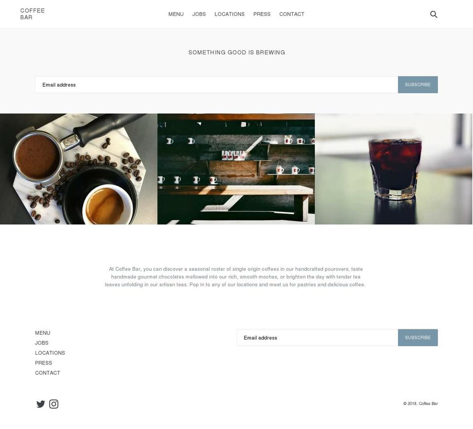 coffeebarsf.com shopify website screenshot