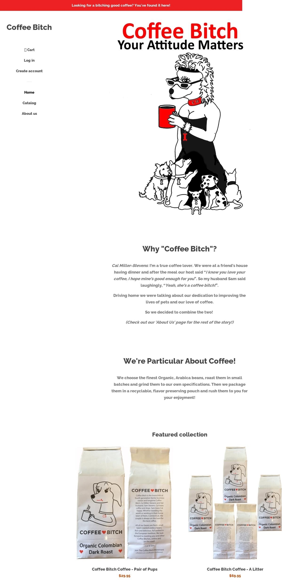 coffeebitch.com shopify website screenshot