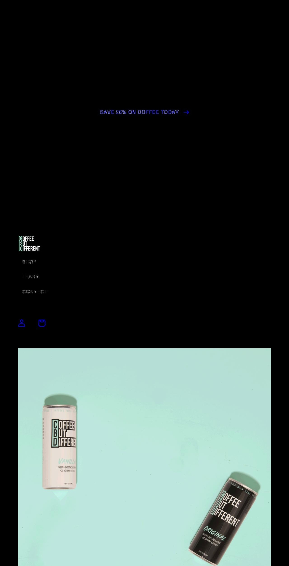 coffeebutdifferent.com shopify website screenshot