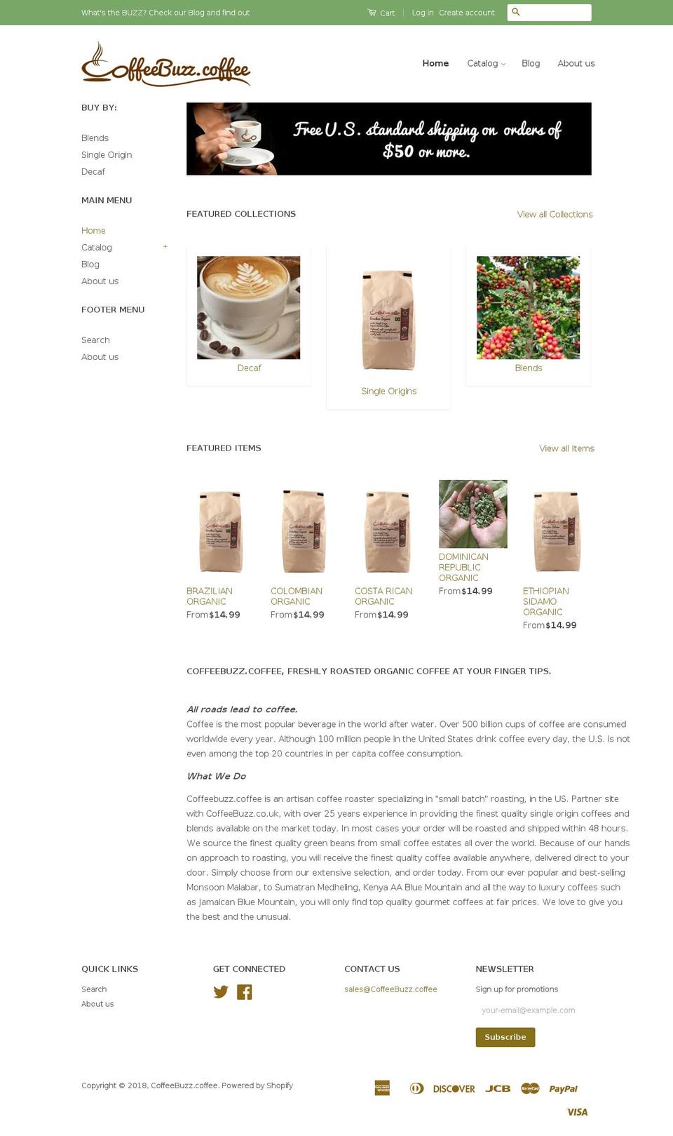 coffeebuzz.coffee shopify website screenshot
