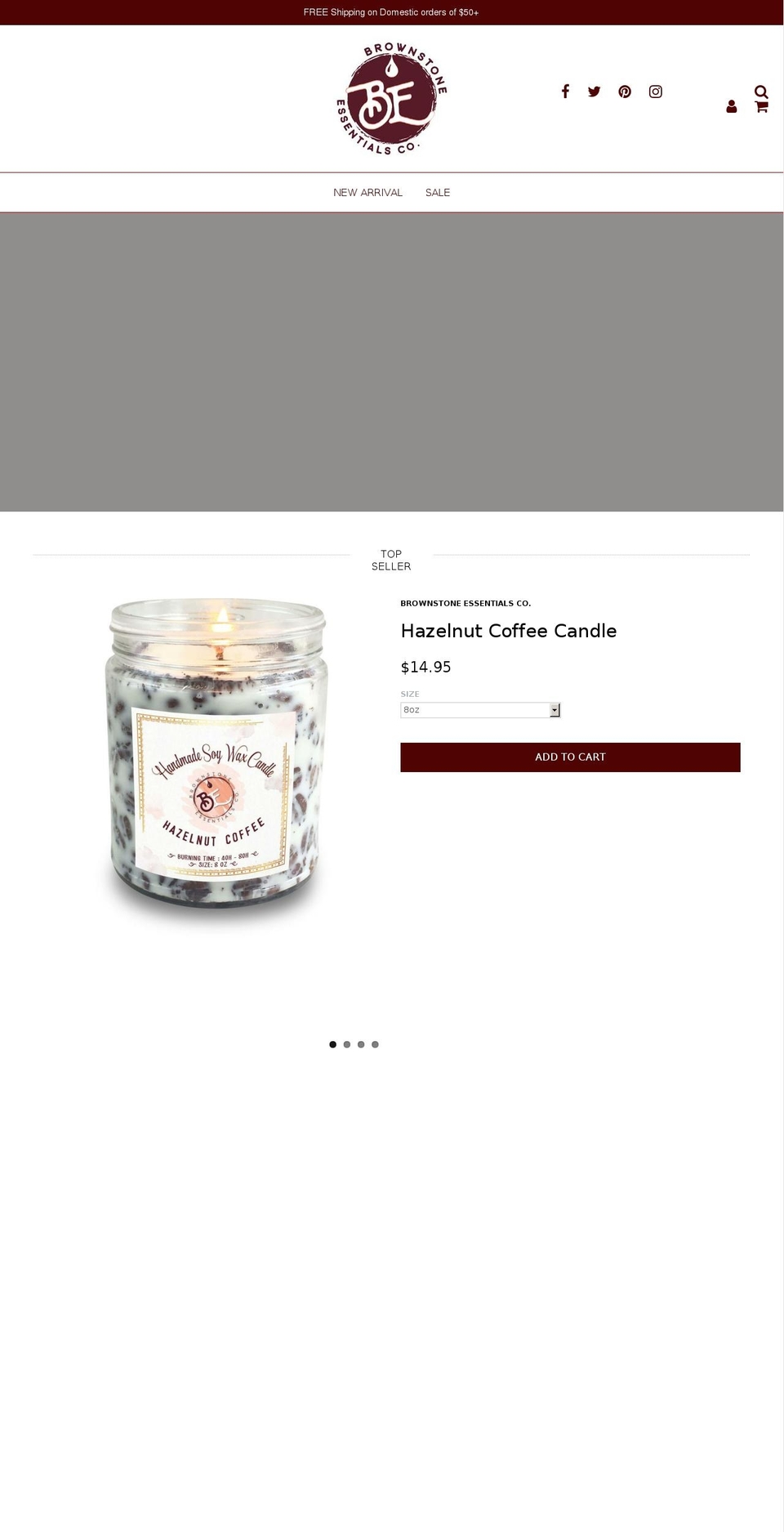 coffeecandle.info shopify website screenshot