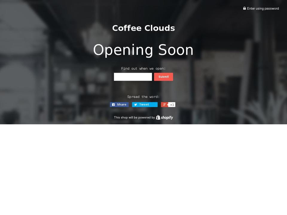 coffeecloudseliquid.com shopify website screenshot