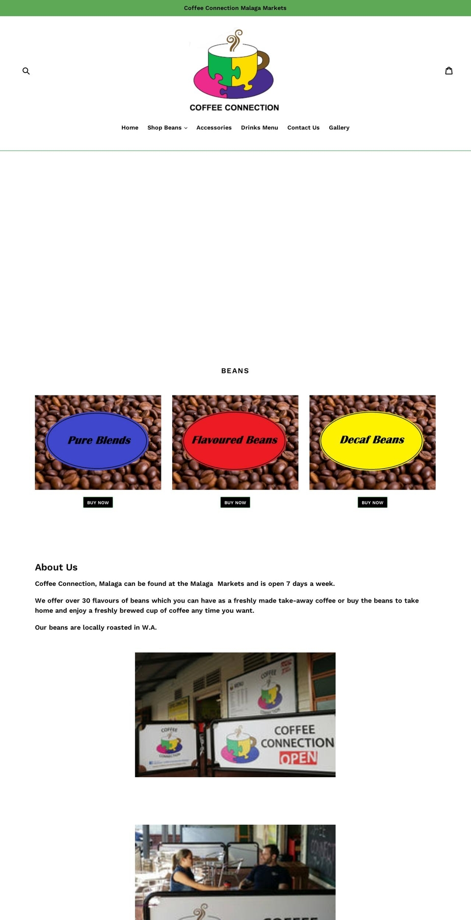 coffeeconnectperth.com shopify website screenshot