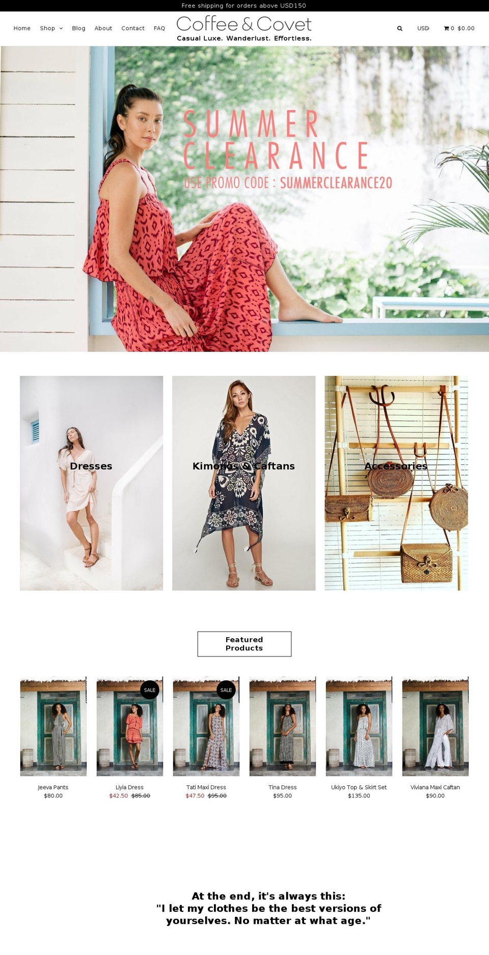 coffeecovet.com — Shopify storefront screenshot