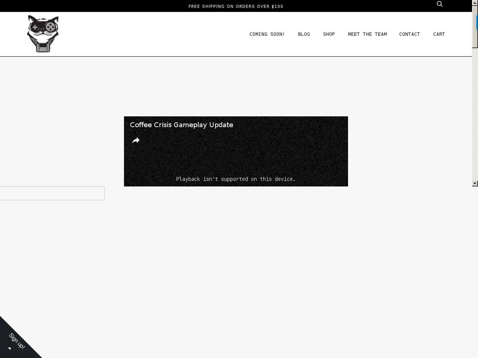 coffeecrisis.com shopify website screenshot