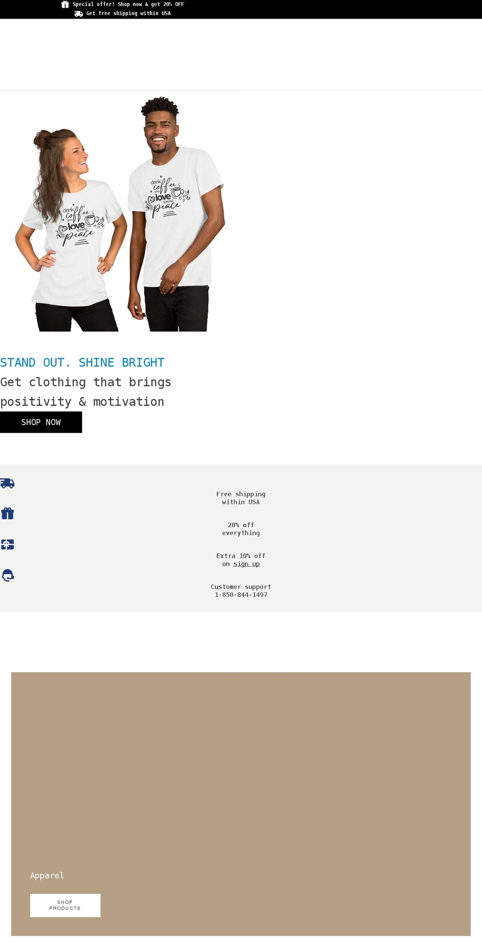 coffeefitnessyoga.com shopify website screenshot