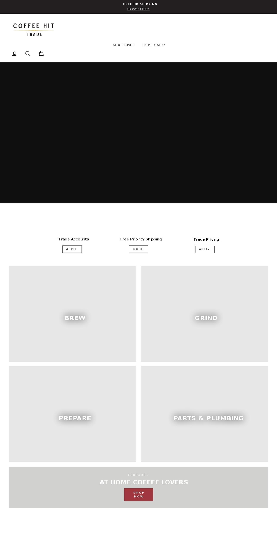 coffeehittrade.com shopify website screenshot