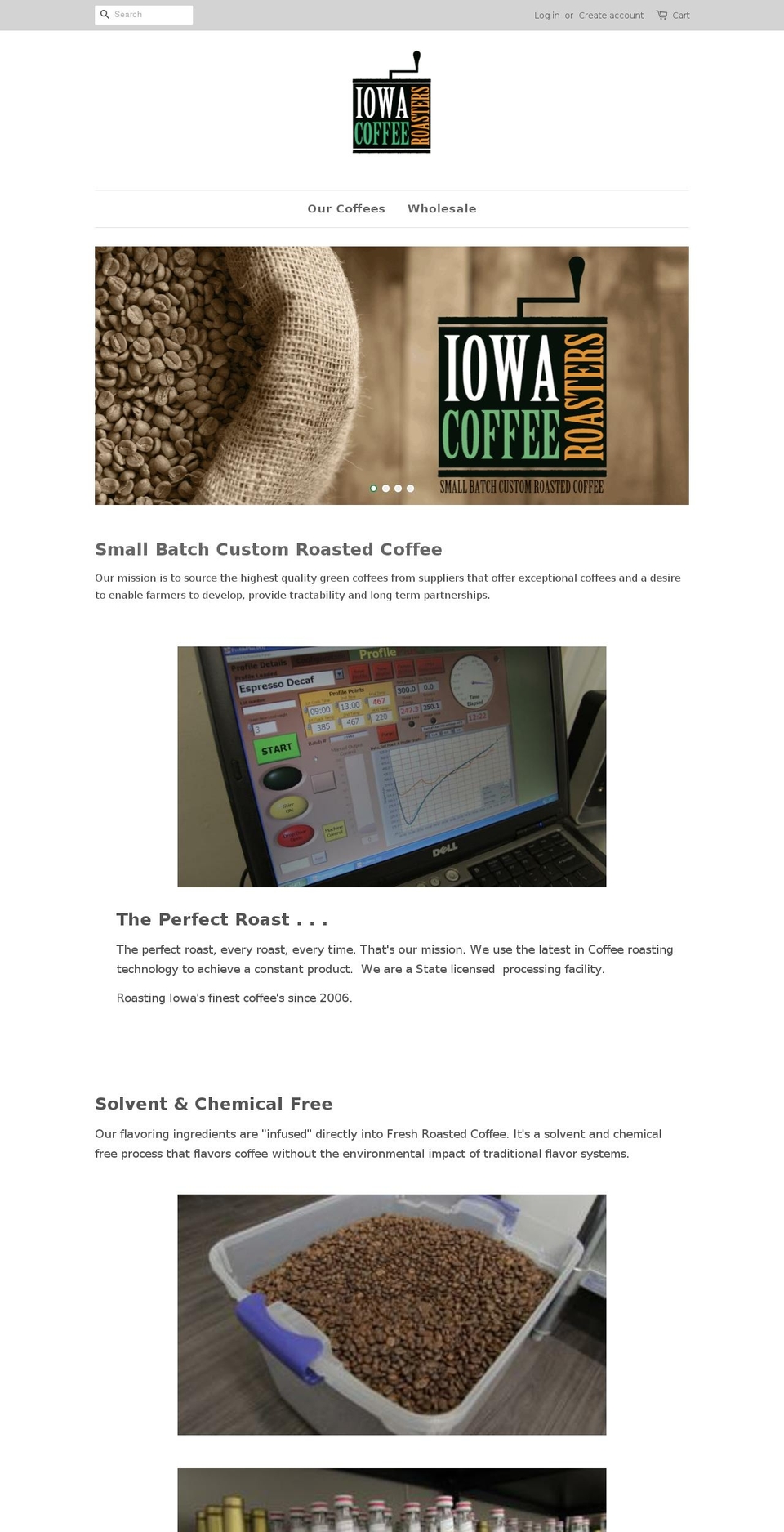 coffeeiowa.com — Shopify storefront screenshot