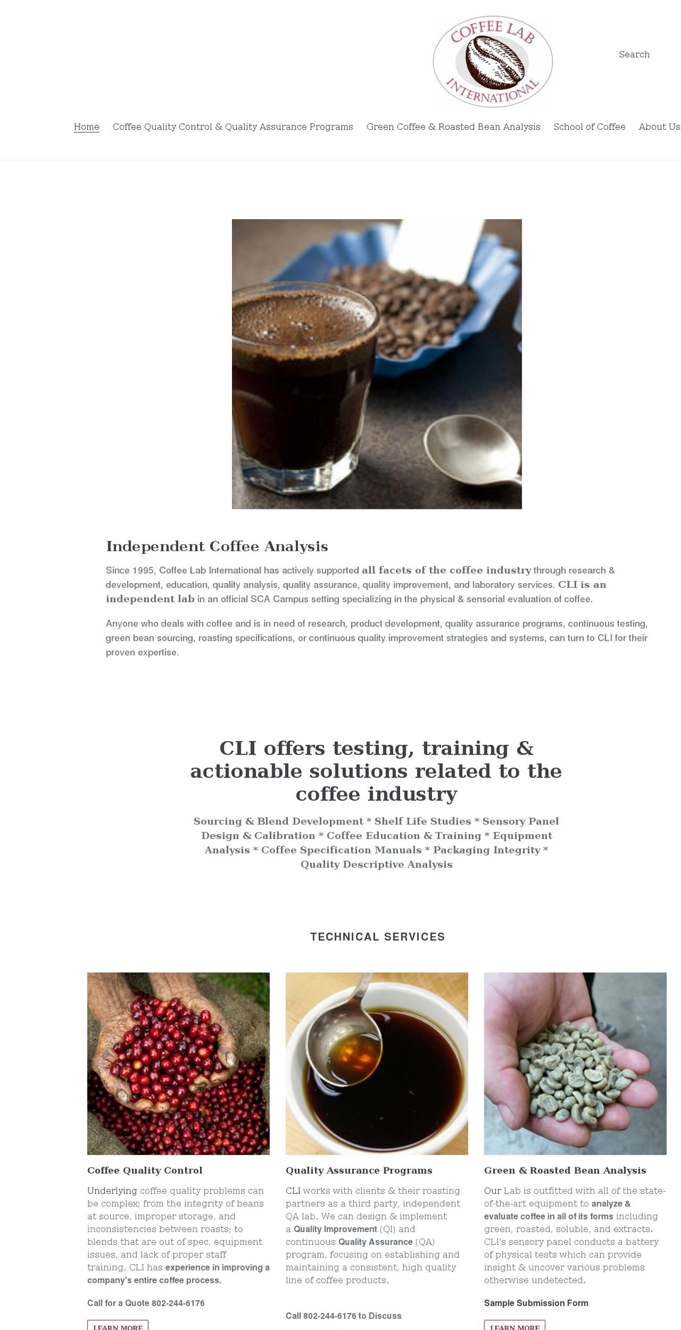 coffeelab.com shopify website screenshot