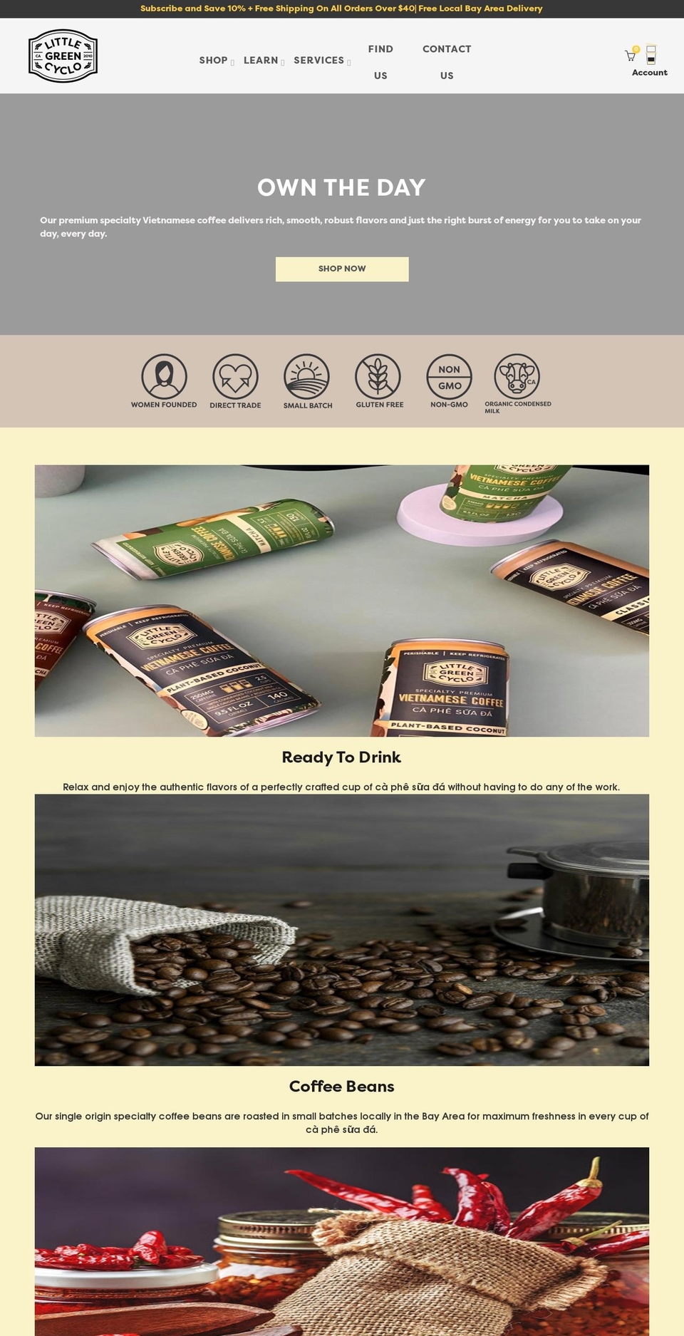 coffeelgc.com shopify website screenshot