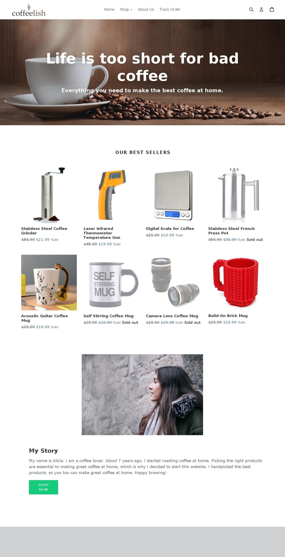 coffeelish.com — Shopify storefront screenshot