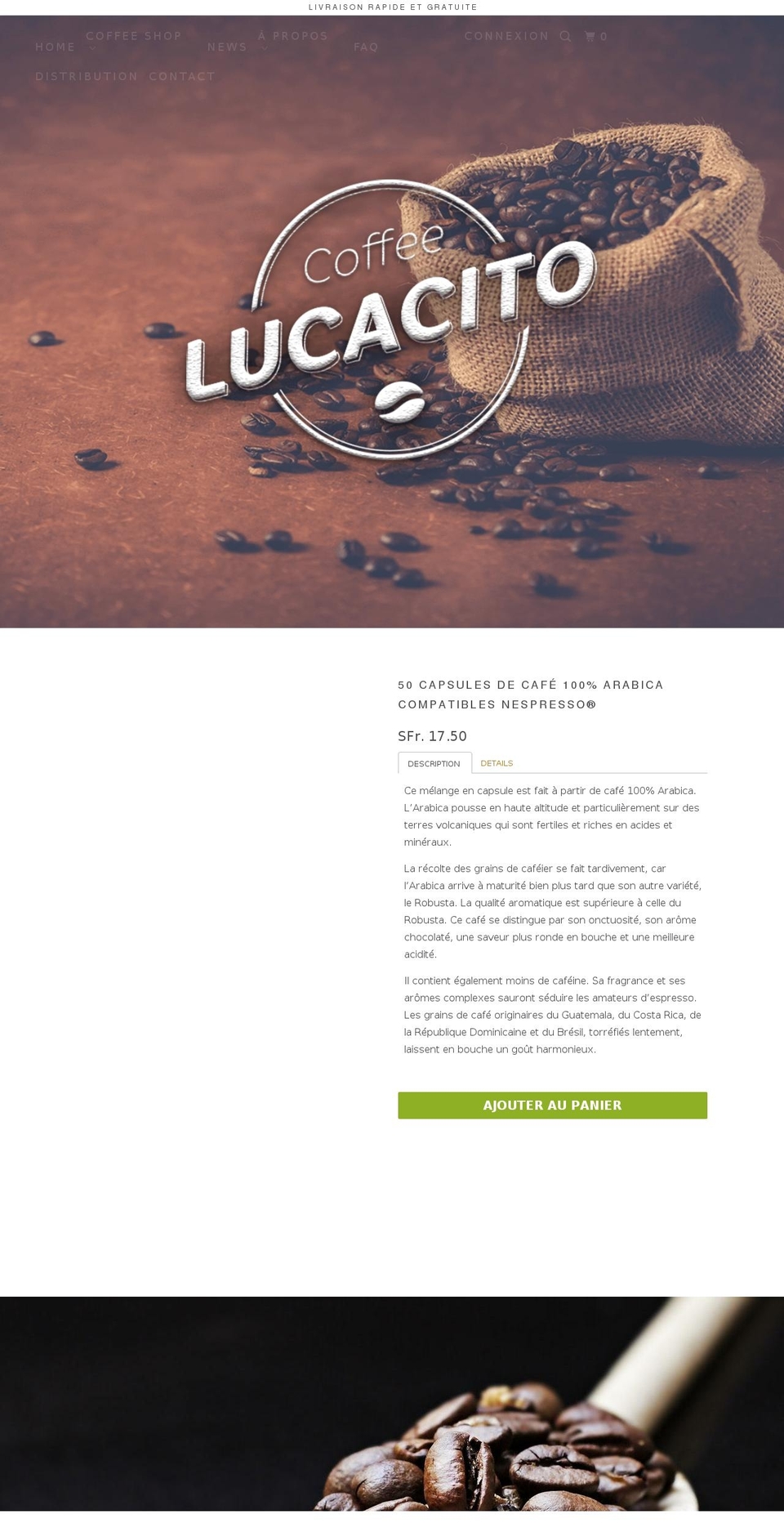 coffeelucacito.com — Shopify storefront screenshot