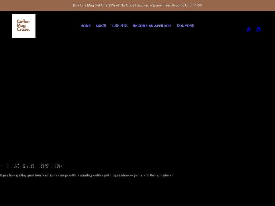 coffeemugcraze.com shopify website screenshot