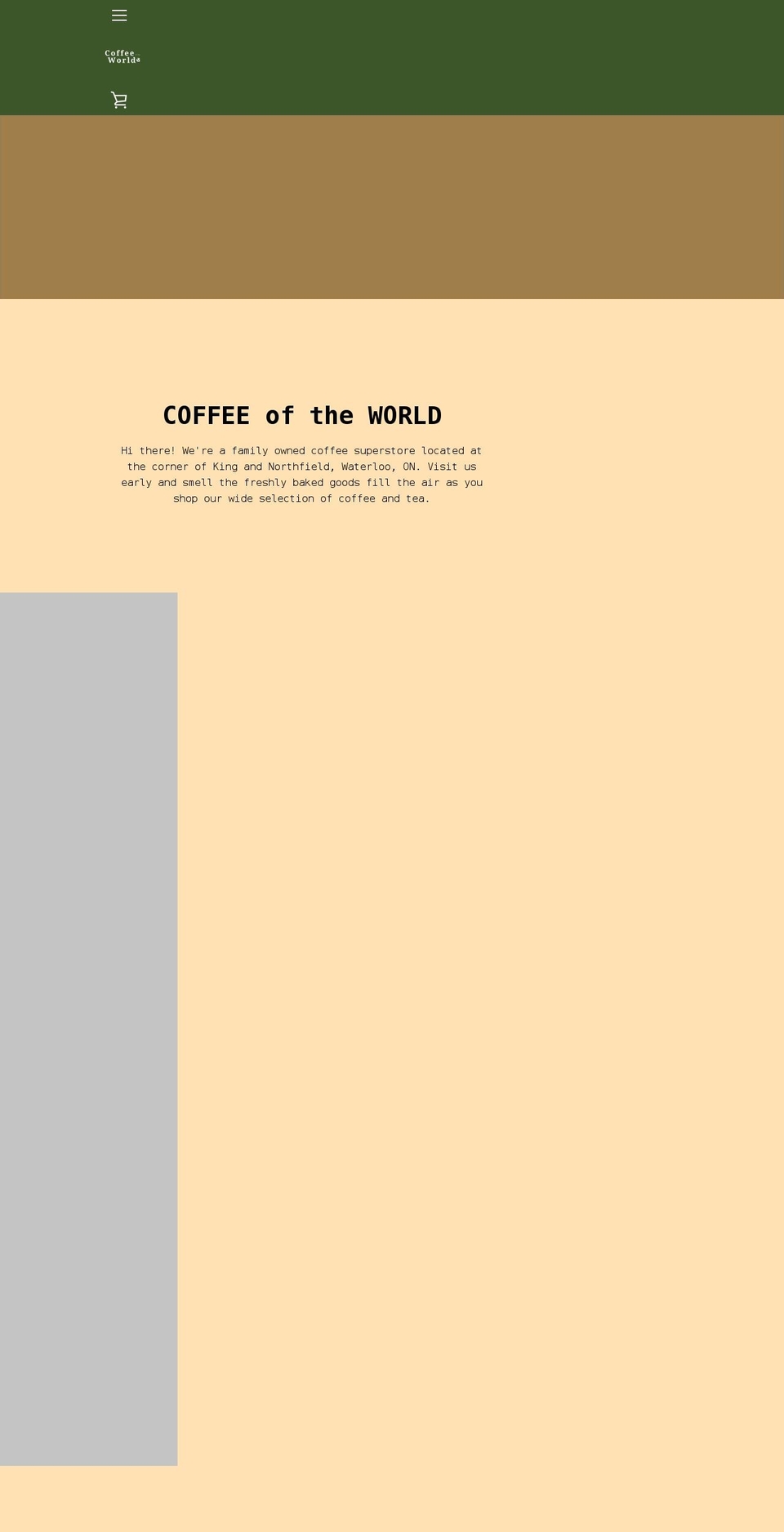 coffeeoftheworld.ca shopify website screenshot