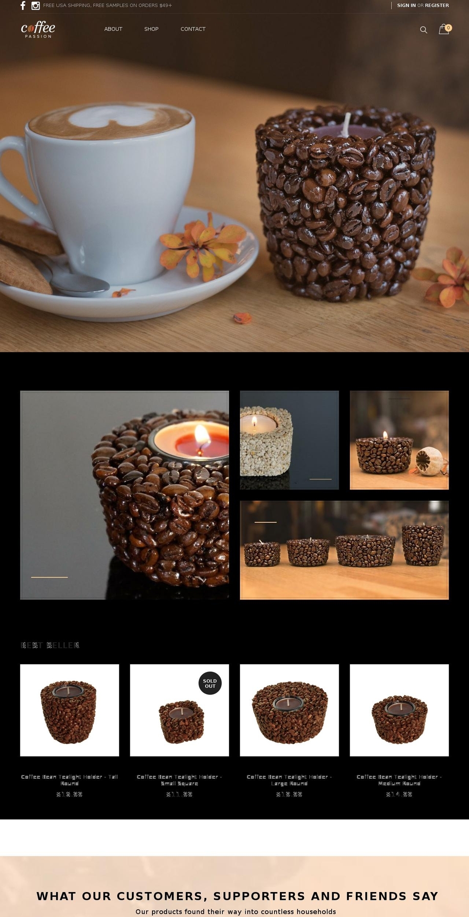 coffeepassion.us shopify website screenshot