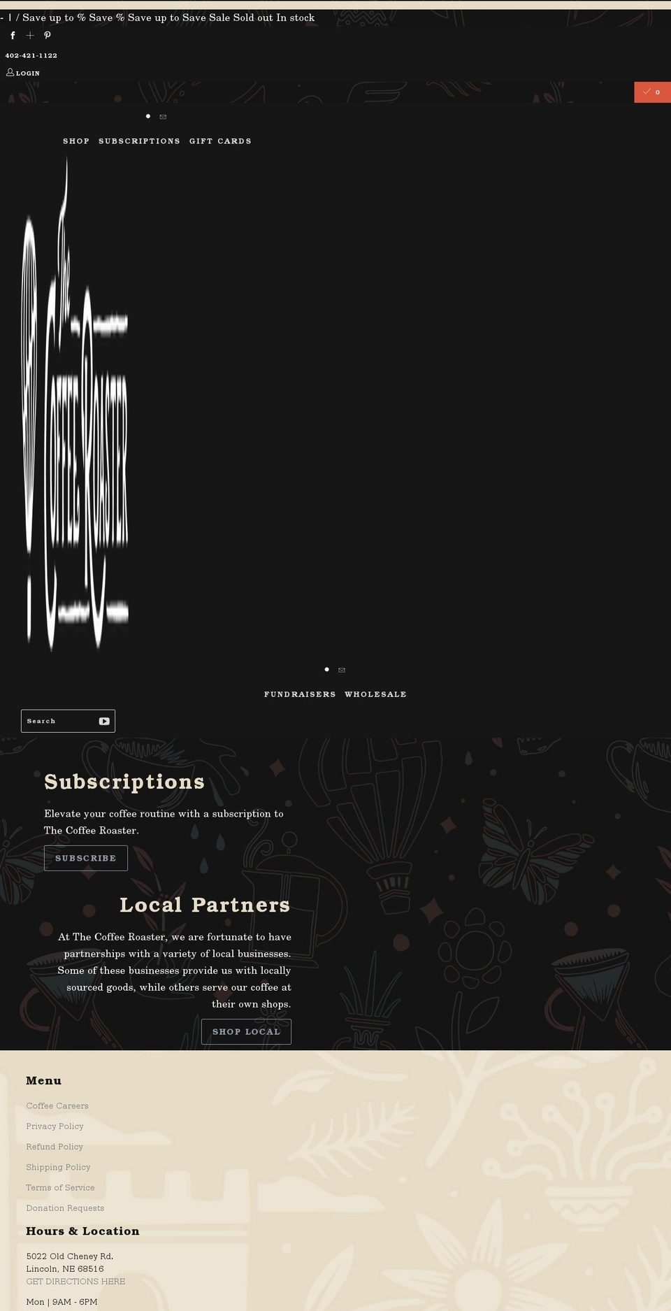 coffeeroasterlnk.com shopify website screenshot