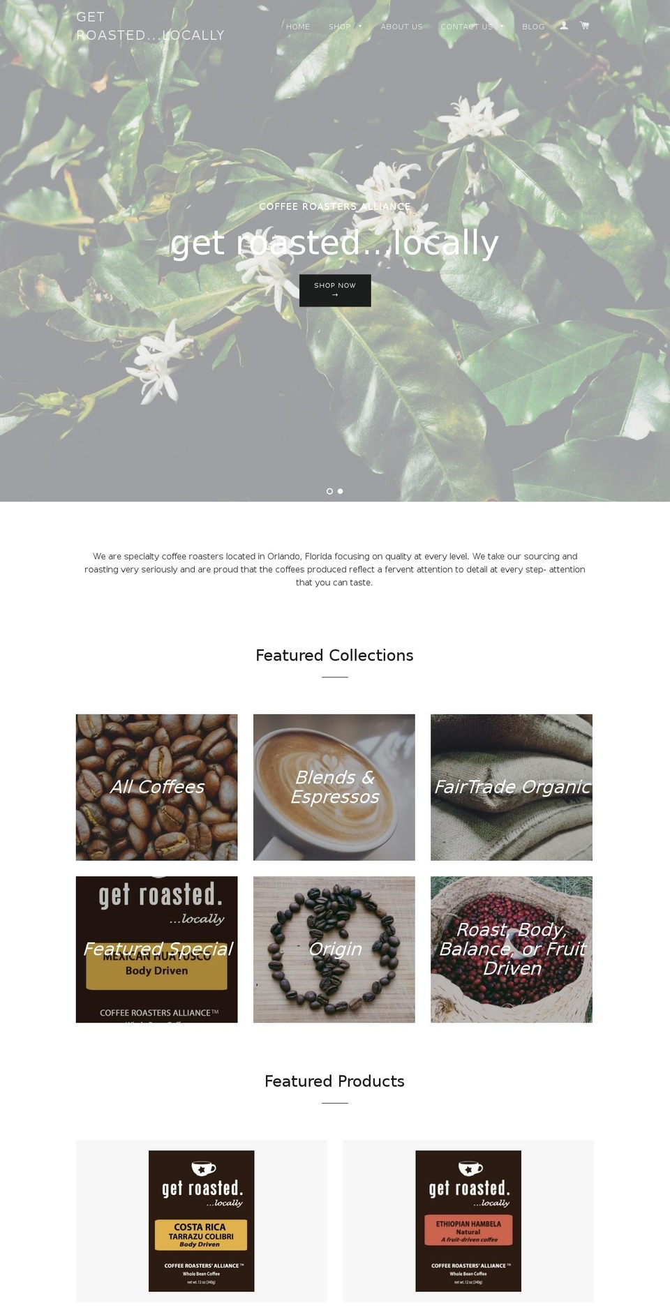 coffeeroastersalliance.com shopify website screenshot