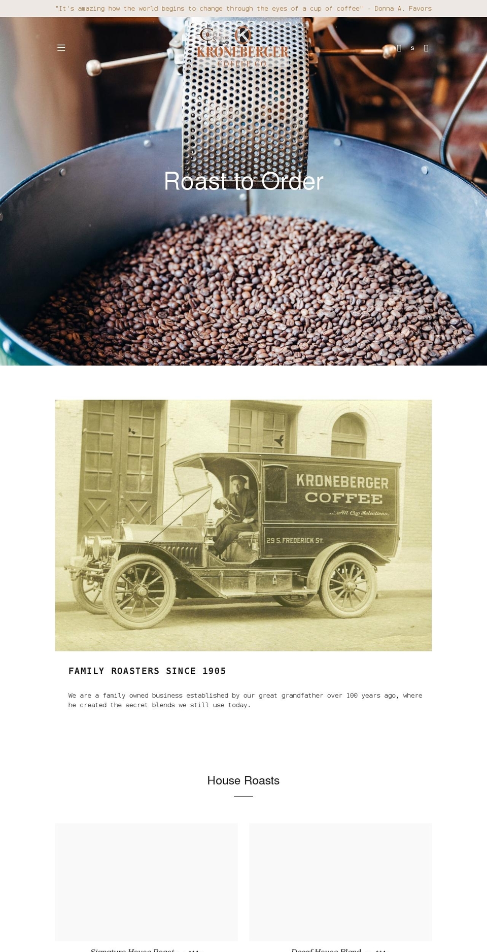 coffeeshippers.com shopify website screenshot